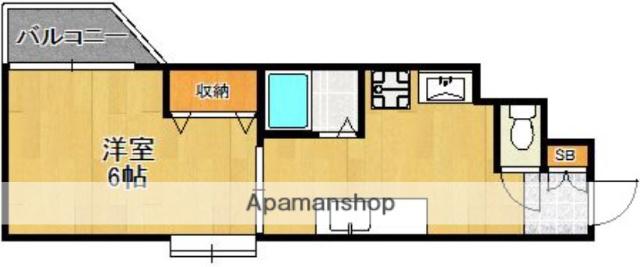プレアール長尾Ⅱ(1K/2階)の間取り写真