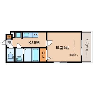 ASPIRANT(1K/3階)の間取り写真