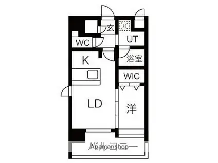 パグーロ城西(1LDK/9階)の間取り写真