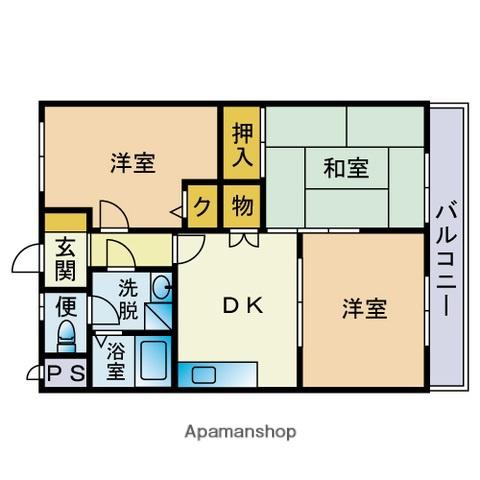 城野ビル(3DK/5階)の間取り写真