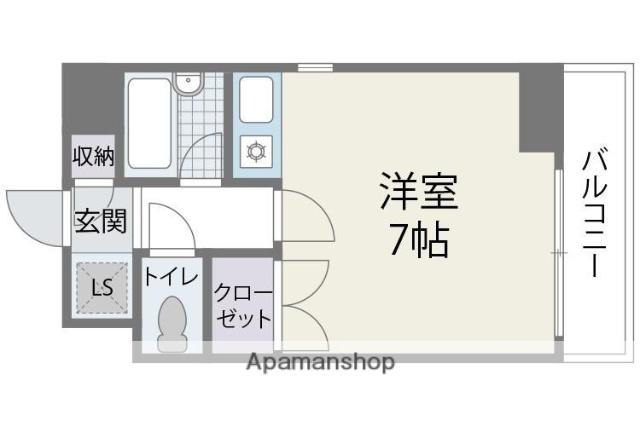 フォーチュンパレス新室見(ワンルーム/2階)の間取り写真
