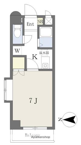 グランドール高宮(1K/3階)の間取り写真