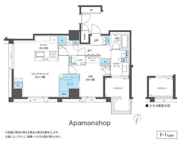 CLUB NEXUS 大濠西(1LDK/6階)の間取り写真