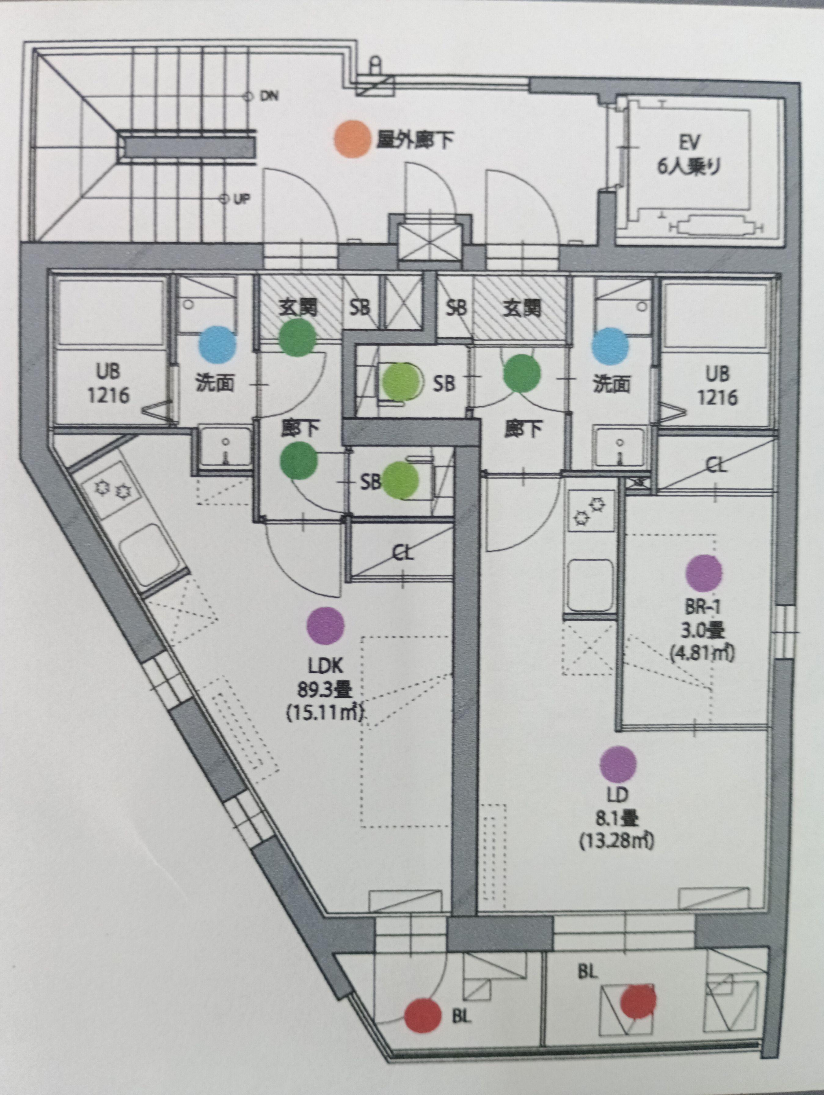 サンライトⅠ(1LDK/2階)の間取り写真