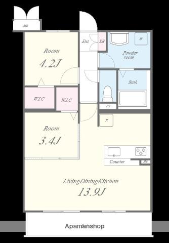 レトワール今川(2LDK/5階)の間取り写真