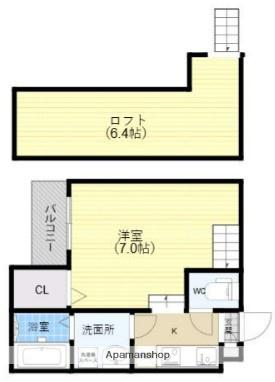 ザ・プレセアル周船寺A(1K/1階)の間取り写真