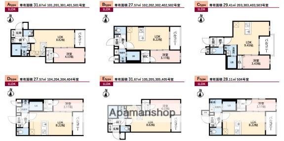 エクシア別府(1LDK/2階)の間取り写真