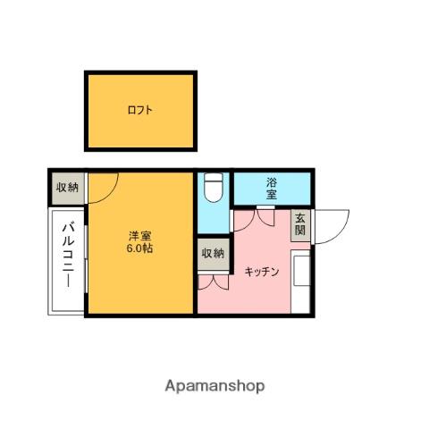 ステーションハイツ(1K/1階)の間取り写真