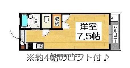 JKガーデンプレイス(ワンルーム/2階)の間取り写真