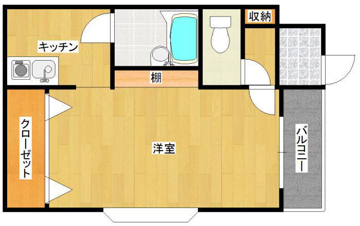 ルパ椿山(1K/3階)の間取り写真