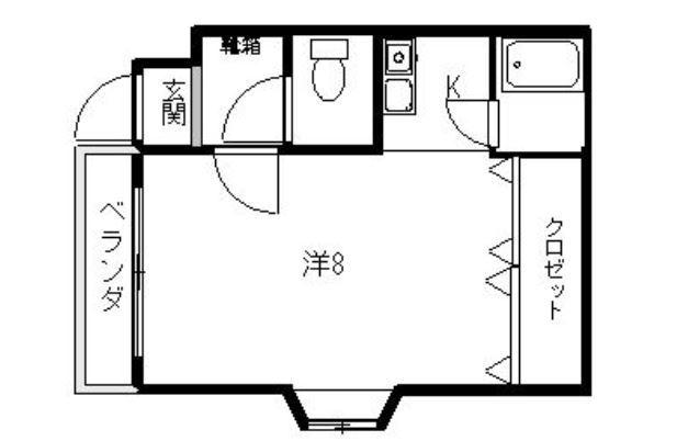 ルパ椿山(1K/4階)の間取り写真