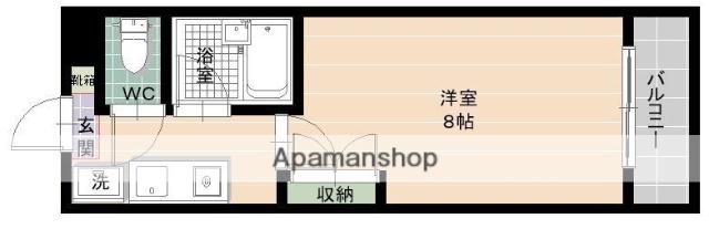 サンヴューパレス荒江(1K/2階)の間取り写真