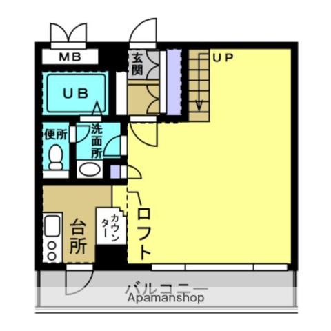 オークヒルズ歯科大(ワンルーム/3階)の間取り写真