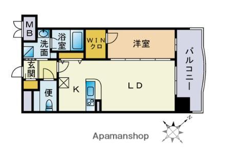 RUSSIE 博多駅南(1LDK/7階)の間取り写真