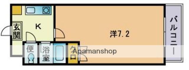 インプレザ竹下駅前Ⅱ(1K/9階)の間取り写真