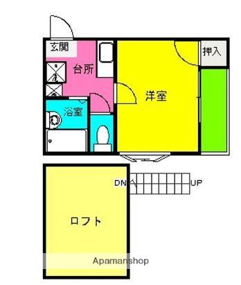 LA MAISON DE MARUSAN(1K/2階)の間取り写真