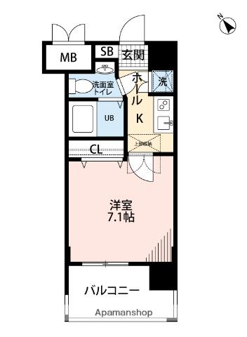 サヴォイ・ブロードストリート(1K/12階)の間取り写真