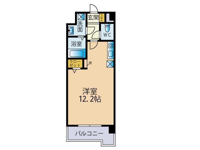 サクセス伊都(ワンルーム/4階)の間取り写真