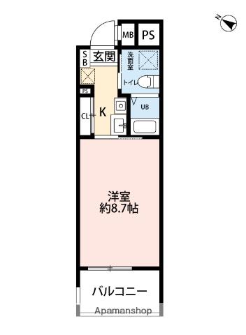 サヴォイ オーサーズプレイス(1K/11階)の間取り写真