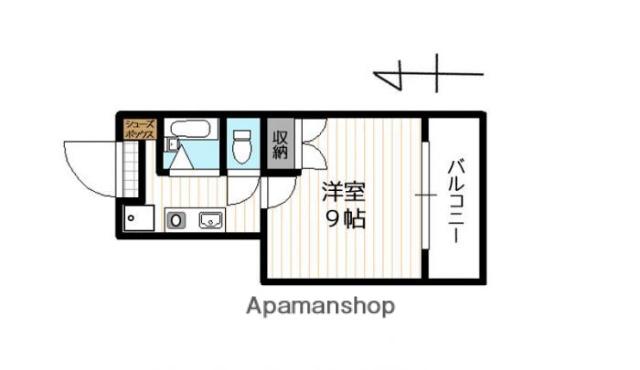 マークス城南(ワンルーム/5階)の間取り写真