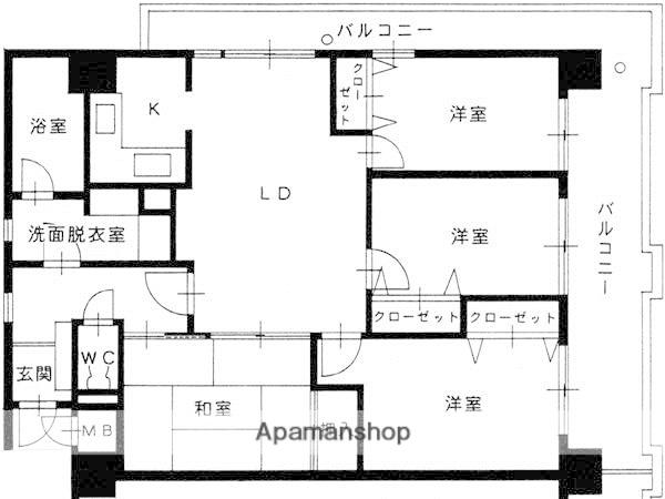 NEW8西新(4LDK/2階)の間取り写真