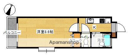 クレアトゥール地行(1K/3階)の間取り写真