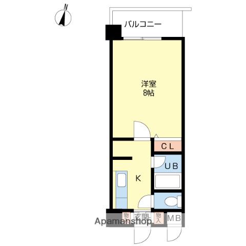 プチポルト小戸(1K/2階)の間取り写真