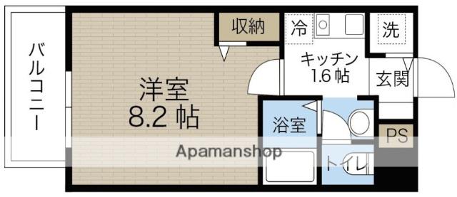 エルブラン姪浜(1K/7階)の間取り写真