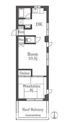 プリミエール長尾(1LDK/2階)の間取り写真