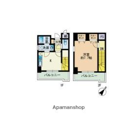 シャインシティ百道(1DK/4階)の間取り写真