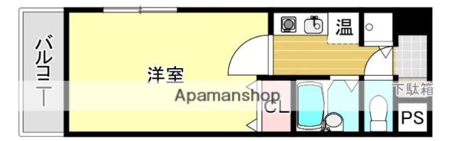 パインストン今泉(1K/10階)の間取り写真