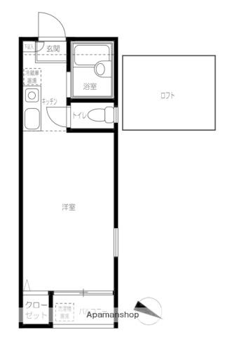 ハーバークラブコート(ワンルーム/1階)の間取り写真