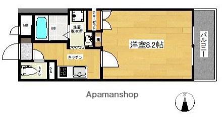 ラ・リヴィエール(1K/5階)の間取り写真