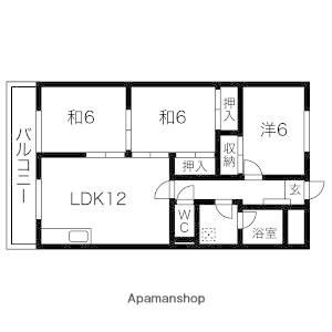 ハイライフ小笹(3LDK/5階)の間取り写真