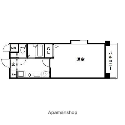 アクタス博多駅前Ⅱ(1K/5階)の間取り写真