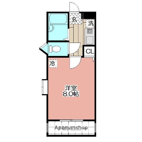 THE SQUARE・ATAGO RESIDENCE(1K/1階)の間取り写真