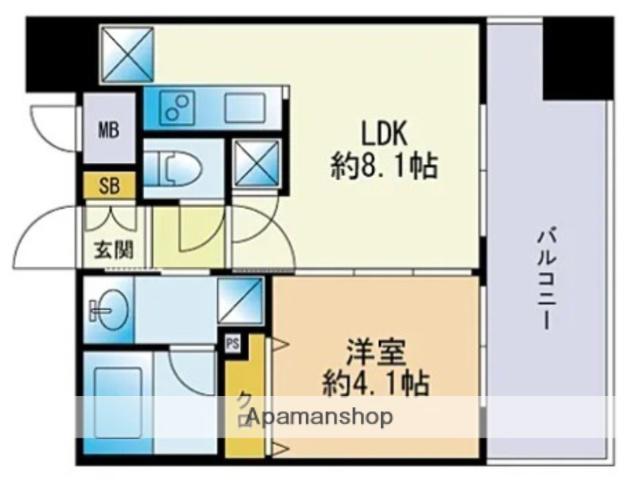 アクタス天神北(1LDK/2階)の間取り写真