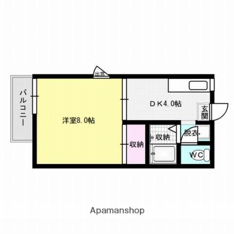 ハイネス渡辺(1K/2階)の間取り写真