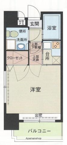 エステート・モア・警固(1K/5階)の間取り写真