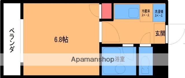 エクセレンス友丘(1K/3階)の間取り写真