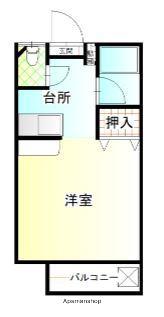 ヌーベルゾーン(ワンルーム/1階)の間取り写真