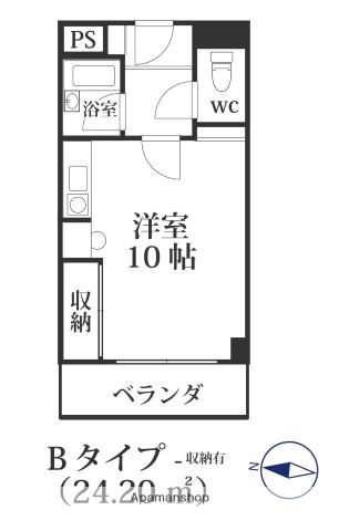 ビジネス・ワン六本松 (ワンルーム/5階)の間取り写真