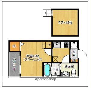 STAGE小戸(1K/1階)の間取り写真