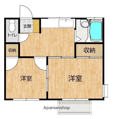 サンヒルズ安田Ⅰ(2DK/1階)の間取り写真
