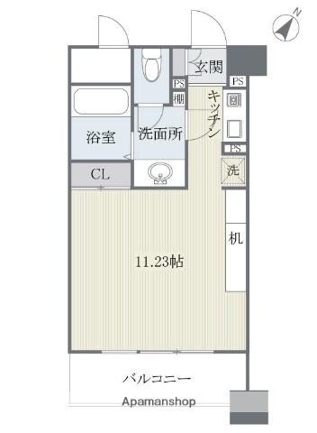 フェルト627(ワンルーム/10階)の間取り写真