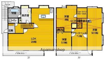 輝国清島(4SLDK/2階)の間取り写真