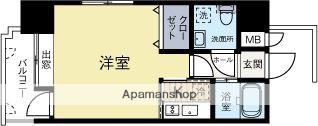 エステートモア天神STUDIO(1K/13階)の間取り写真