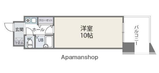 ソレアード薬院(1K/5階)の間取り写真