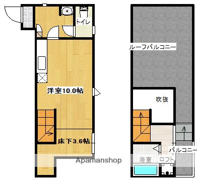 MAISONETIC ADVANCE伊都(ワンルーム/2階)の間取り写真