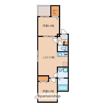 リテラ小戸(2LDK/1階)の間取り写真